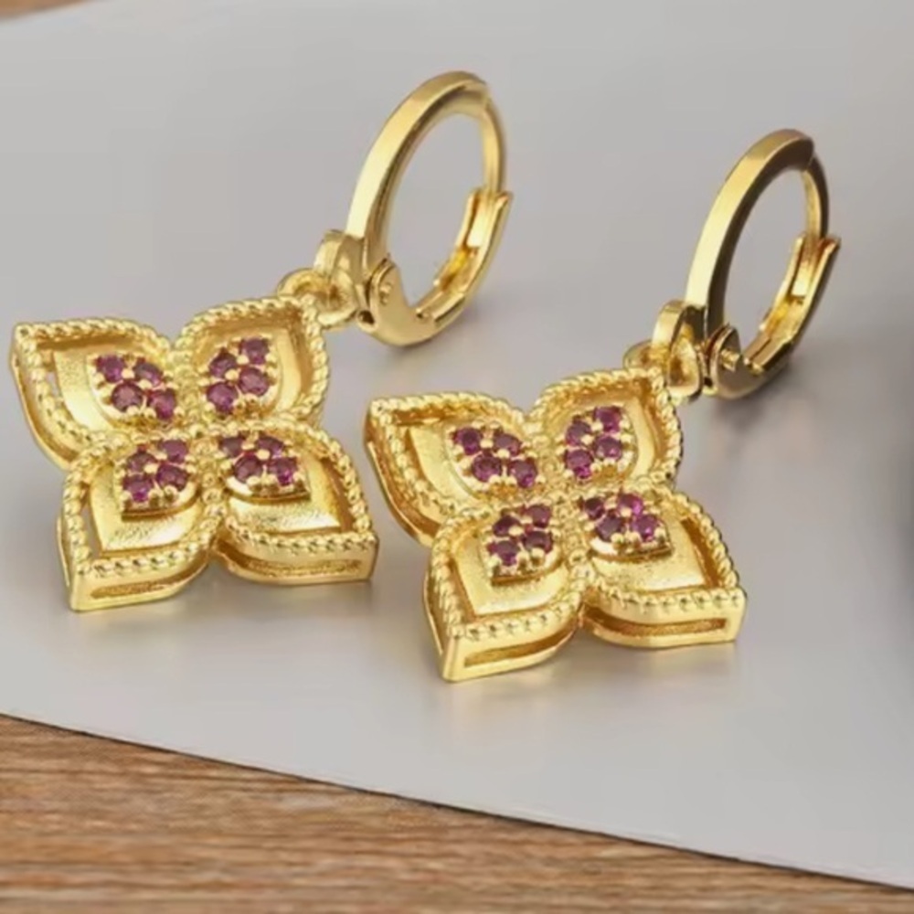 New Yellow Gold Hoop Earrings​